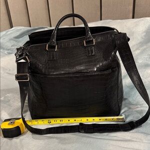 Elegant Black Crocodile Bag